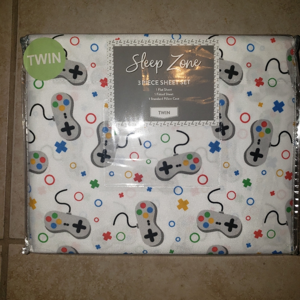 Gamer Twin Size Bed Sheets